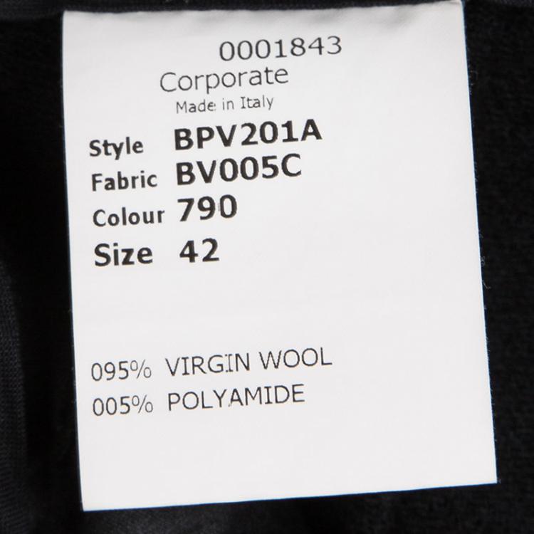 Pre Owned Antonio Berardi Black Wool High Waist Pants M