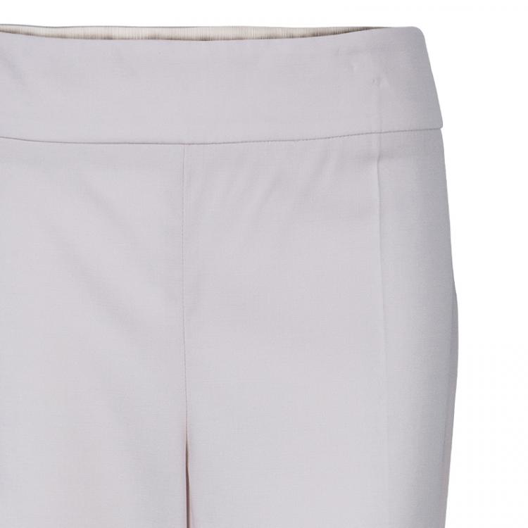 Pre Owned Armani Collezioni Beige Wide Leg Trousers L