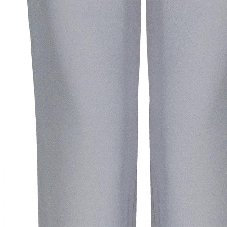 Pre Owned Armani Collezioni Grey Wide Leg Trousers M