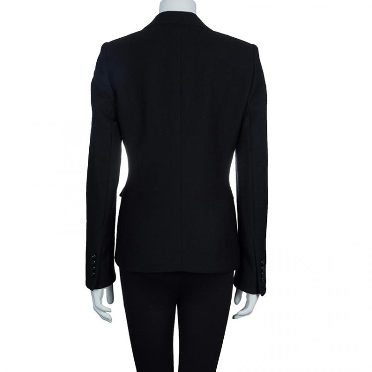 Pre Owned Armani Collezioni Black Notched Collar Blazer L