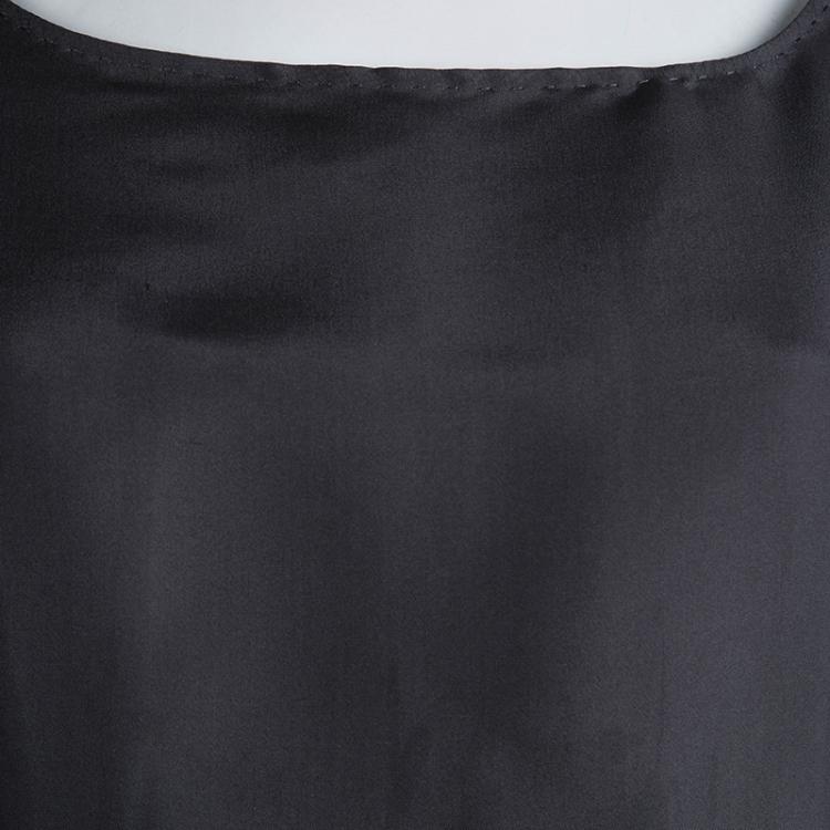 Pre Owned Armani Collezioni Grey Silk Sleeveless Sheath Dress L