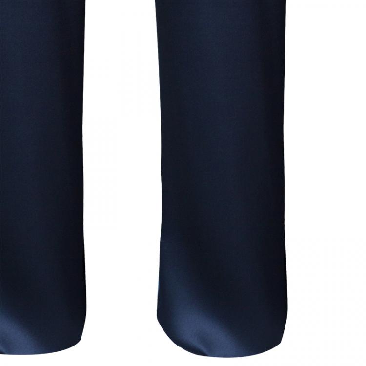 Pre Owned Armani Collezioni Charcoal Wide Leg Trousers M