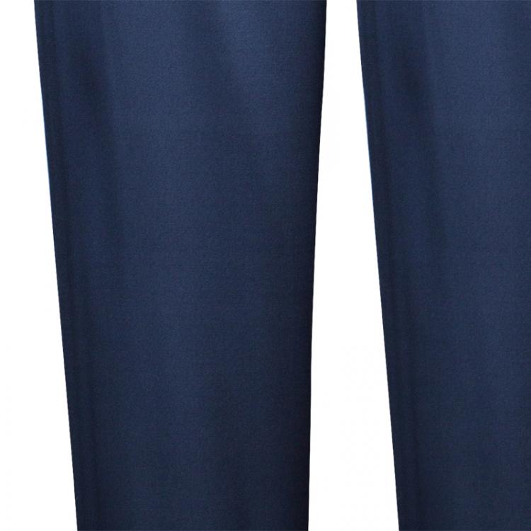 Pre Owned Armani Collezioni Charcoal Wide Leg Trousers M