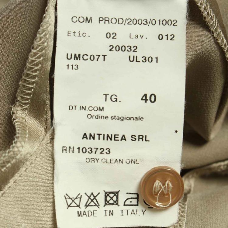 مملوكة مسبقًا Armani Collezioni Beige Silk Wrap Top S