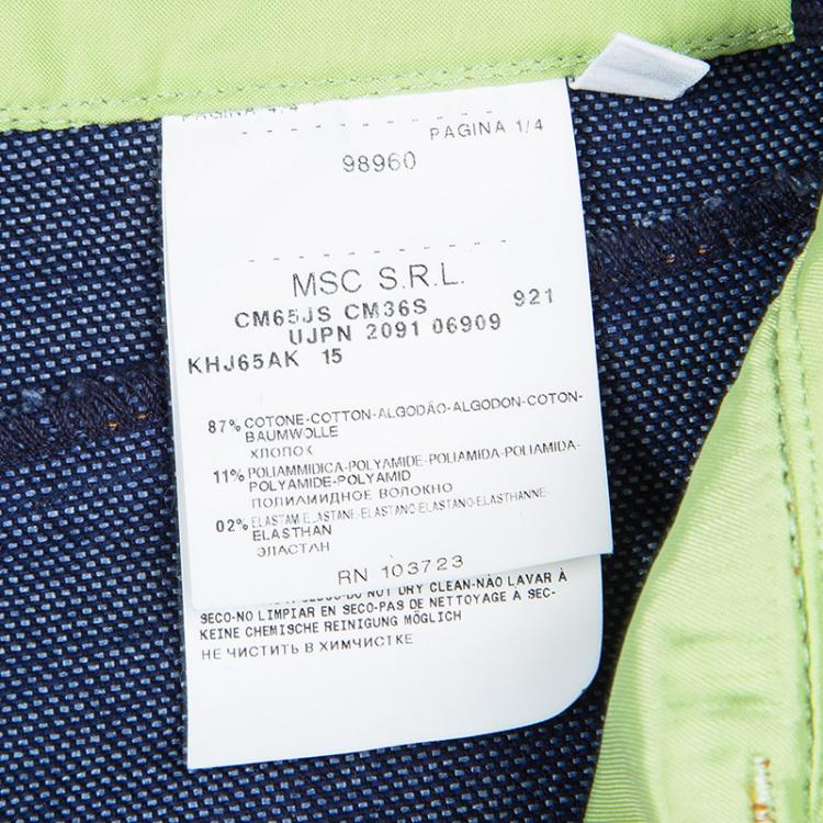 مملوكة مسبقًا Armani Collezioni Indigo Dark Wash Denim Buckle Detail Straigh Fit Jeans M