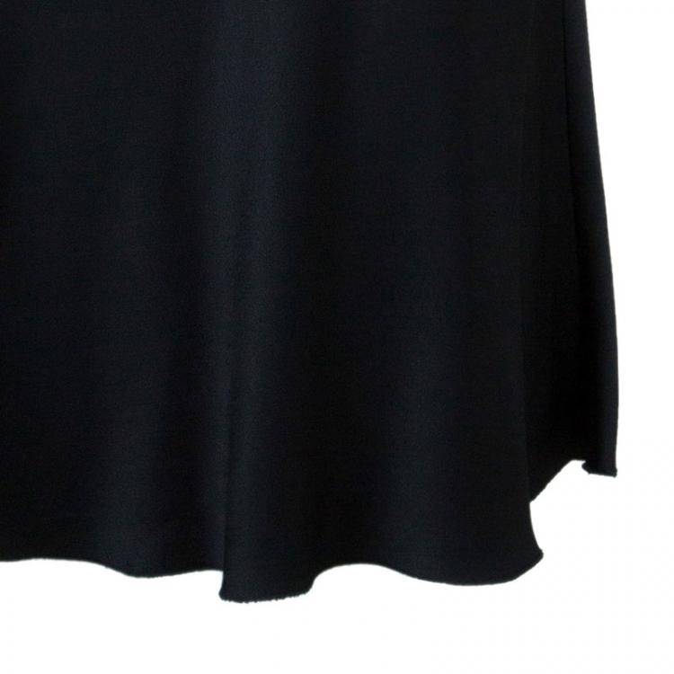 Pre Owned Armani Collezioni Black Satin Sleeveless Dress M