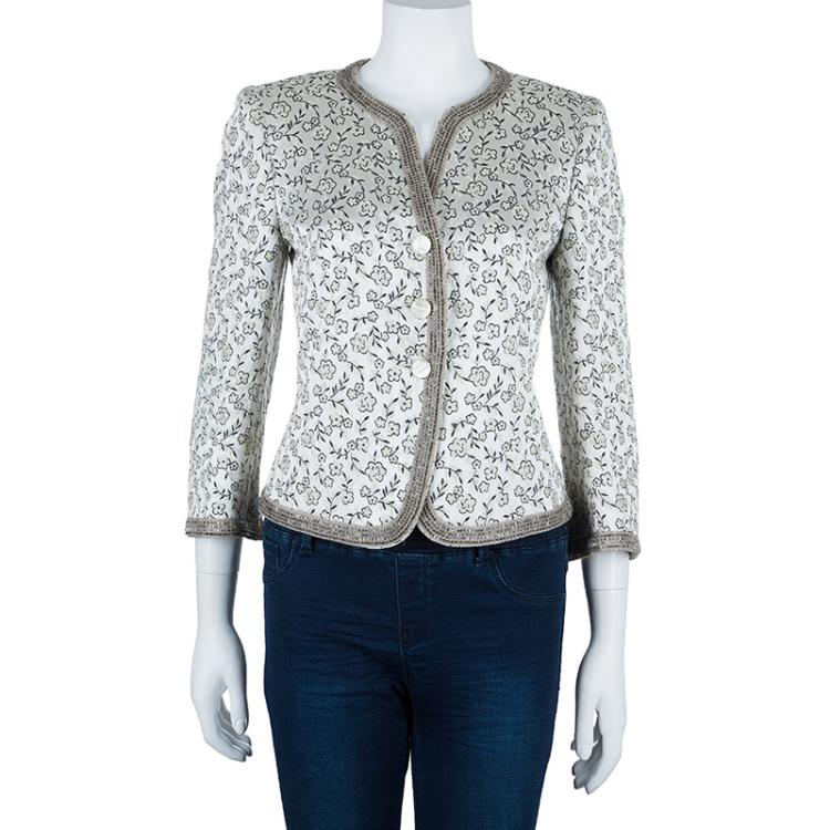 Pre Owned Armani Collezioni Monochrome Two-Button Jacket M