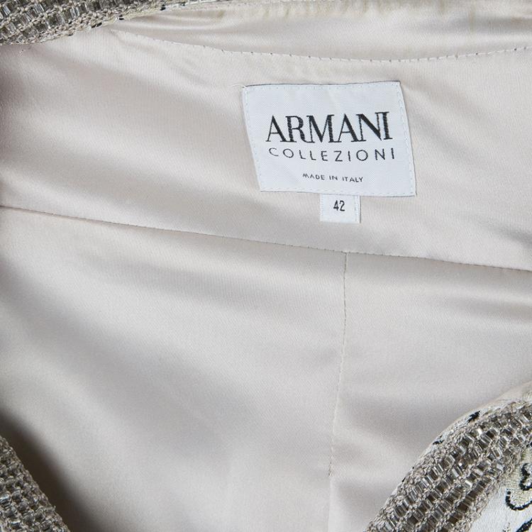 Pre Owned Armani Collezioni Monochrome Two-Button Jacket M