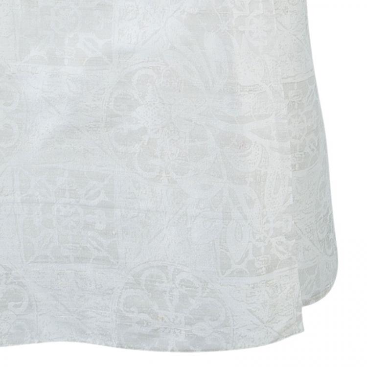 مملوكة مسبقًا Armani Collezioni Off-white Textured Dress M