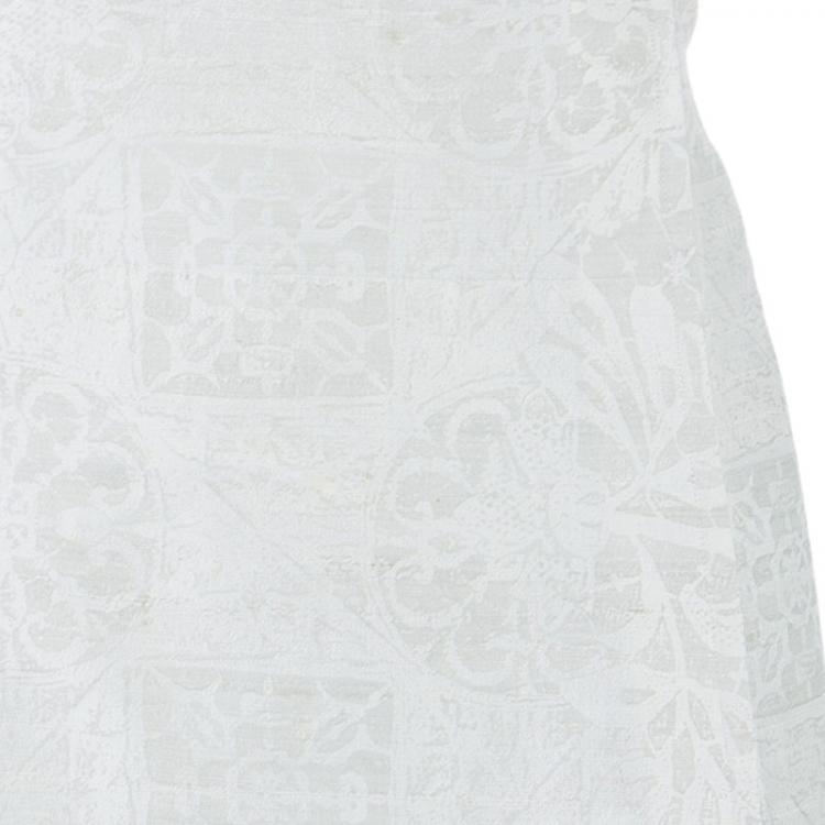 مملوكة مسبقًا Armani Collezioni Off-white Textured Dress M