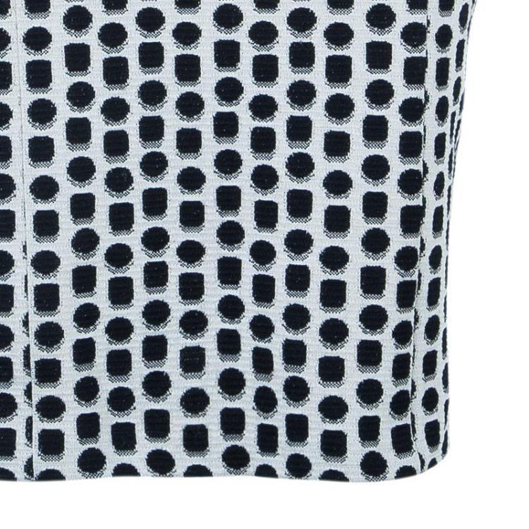Pre Owned Armani Collezioni Monochrome Dotted Dress M