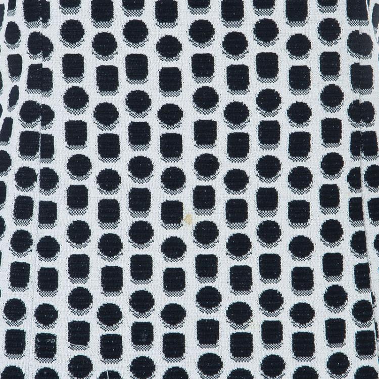 Pre Owned Armani Collezioni Monochrome Dotted Dress M