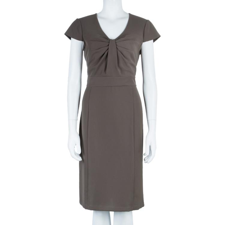Pre Owned Armani Collezioni Grey Dress L