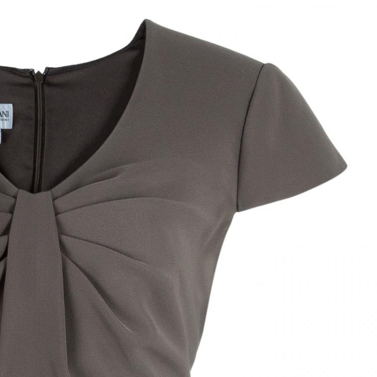 Pre Owned Armani Collezioni Grey Dress L