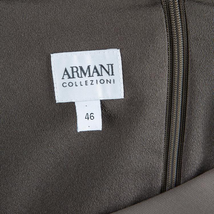Pre Owned Armani Collezioni Grey Dress L