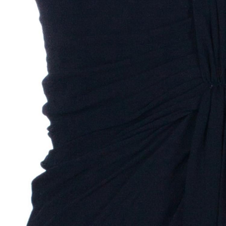 مملوكة مسبقًا Armani Collezioni Black Sleeveless Gathered Dress M
