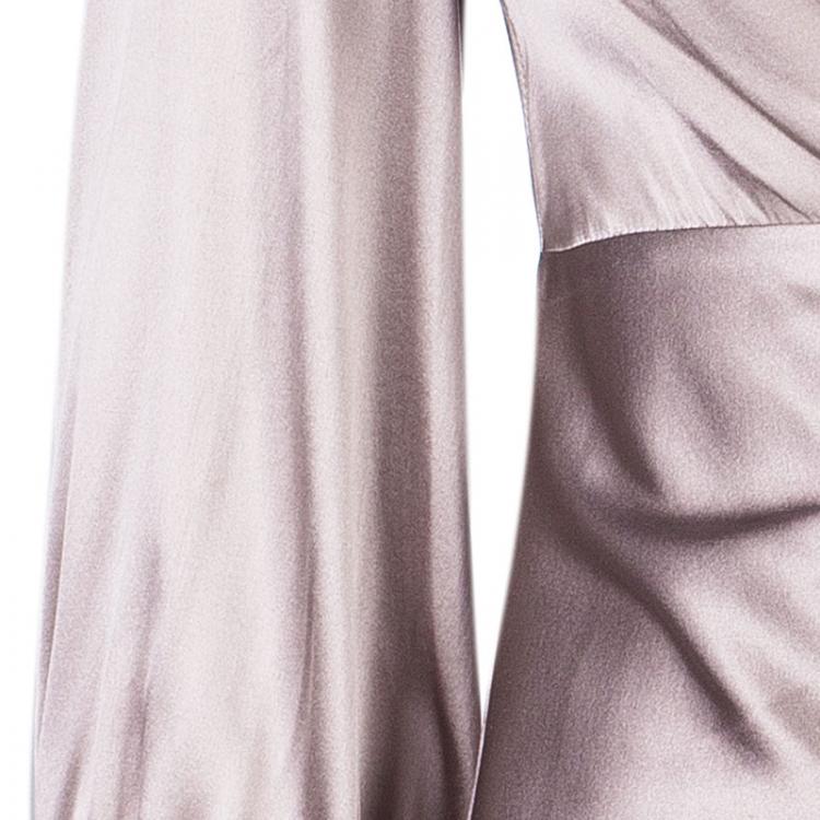 Pre Owned Armani Collezioni Beige Silk Top S
