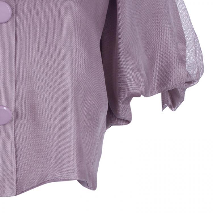 Pre Owned Armani Collezioni Grey Short Jacket M