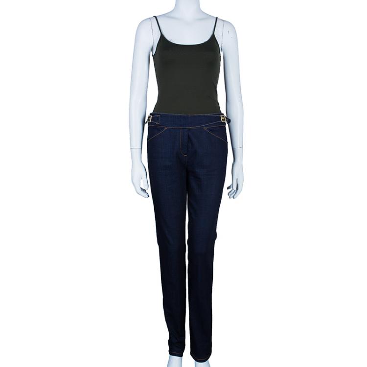 Pre Owned Armani Collezioni Blue Denim Trousers M