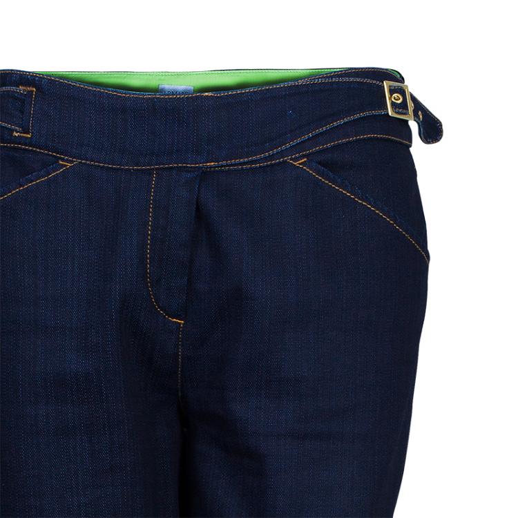 Pre Owned Armani Collezioni Blue Denim Trousers M