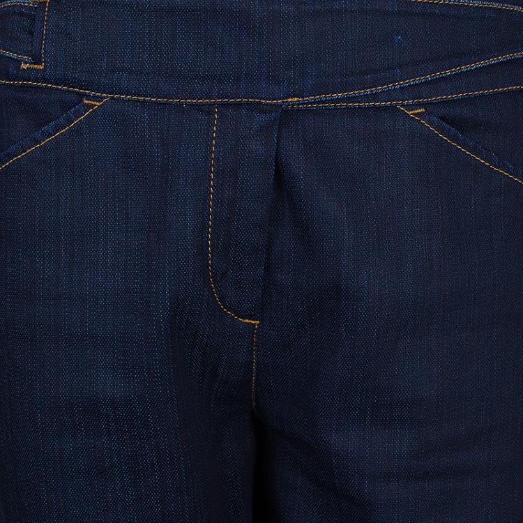 Pre Owned Armani Collezioni Blue Denim Trousers M