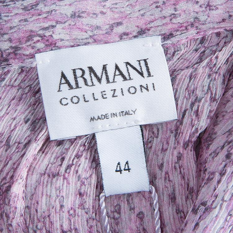Pre Owned Armani Collezioni Floral Chiffon Top M