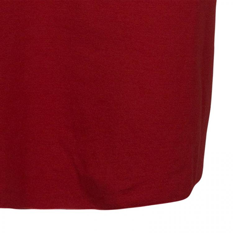 Pre Owned Armani Collezioni Red Draped Dress S