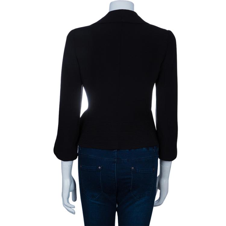 Pre Owned Armani Collezioni Black Rose Blazer S