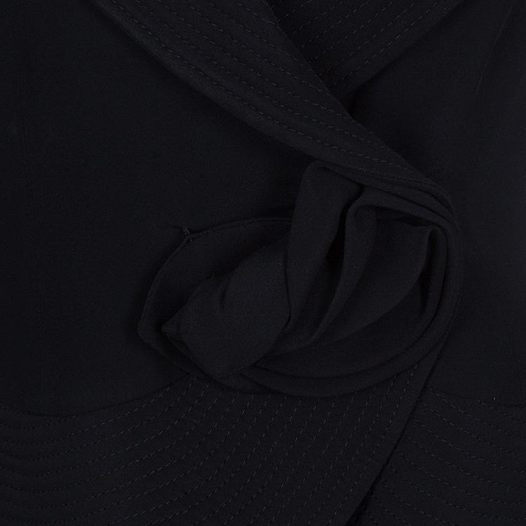 Pre Owned Armani Collezioni Black Rose Blazer S