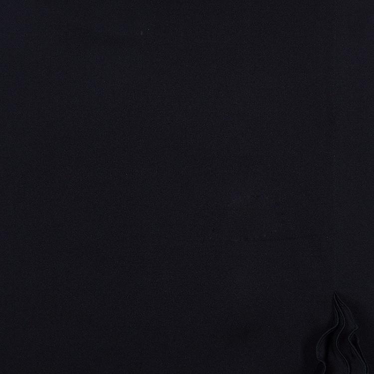 Pre Owned Armani Collezioni Black Silk Ruffle Skirt M