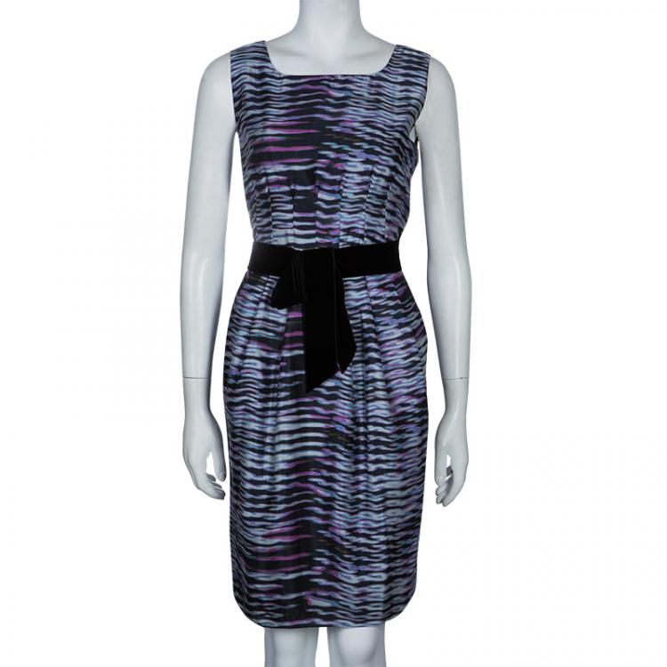 Pre Owned Armani Collezioni Multicolor Bow Dress M