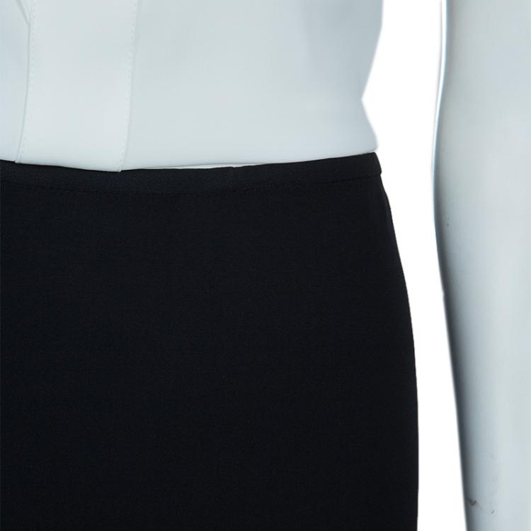 Pre Owned Armani Collezioni Black Pleated Skirt M