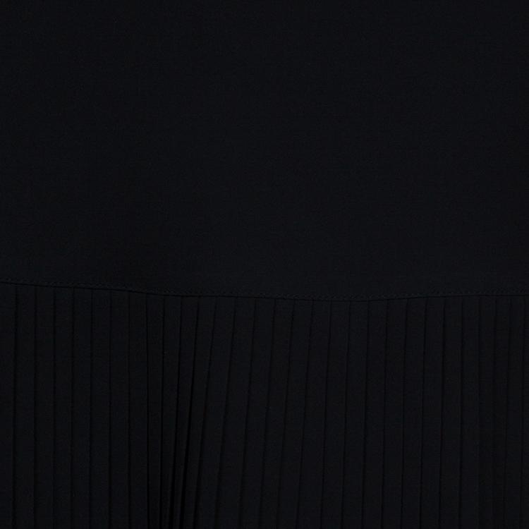 Pre Owned Armani Collezioni Black Pleated Skirt M