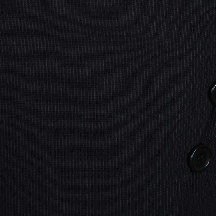 Pre Owned Armani Collezioni Black Striped Skirt Suit M