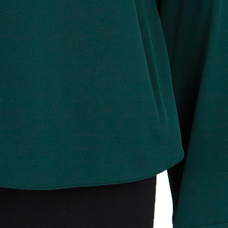 Pre Owned Armani Collezioni Green Blazer Style Long Sleeve Blouse L