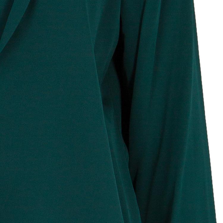 Pre Owned Armani Collezioni Green Blazer Style Long Sleeve Blouse L