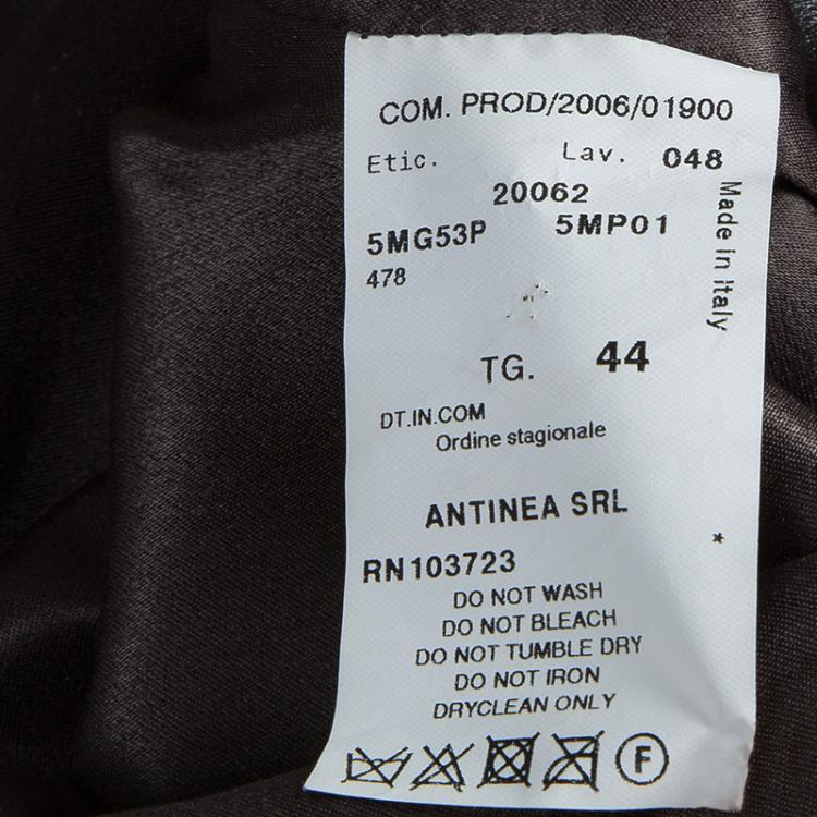 Pre Owned Armani Collezioni Brown Leather Jacket M