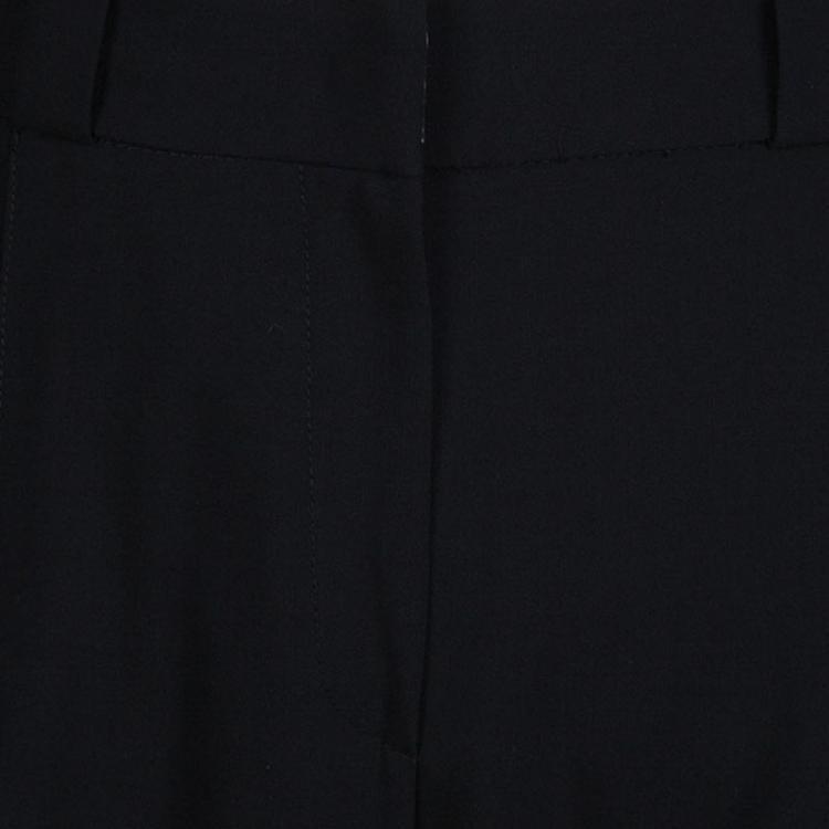Pre Owned Armani Collezioni Black Wool Pant Suit M