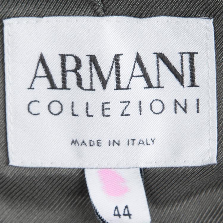 Pre Owned Armani Collezioni Marble Effect Textured Jacket M