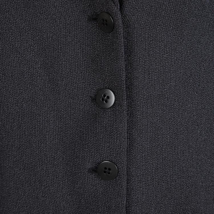 Pre Owned Armani Collezioni Grey Textured Notched Collar Blazer XL