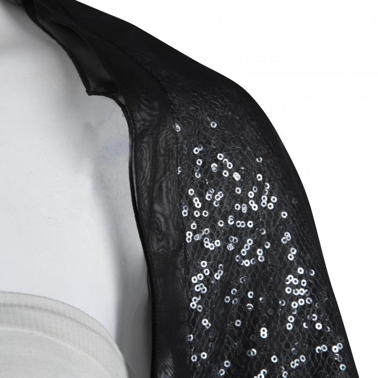 Pre Owned Armani Collezioni Black Sequin Embellished Bolero Jacket L