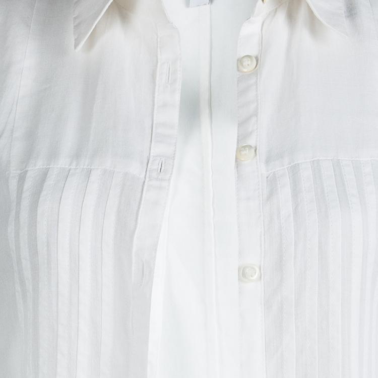 Pre Owned Armani Collezioni White Long Sleeve Top XS