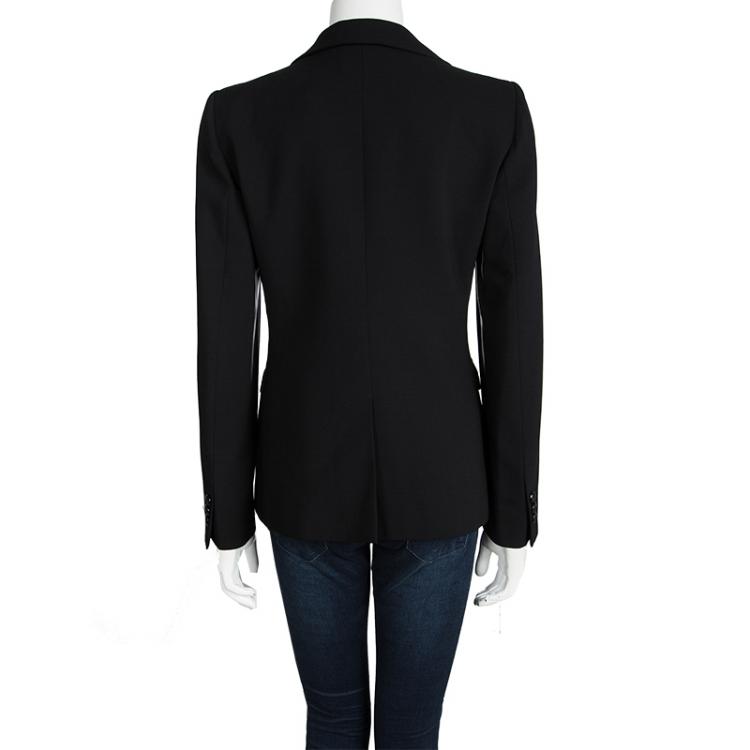 Pre Owned Armani Collezioni Black Wool Blazer M