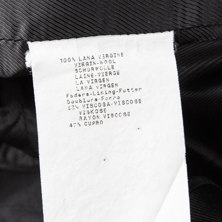Pre Owned Armani Collezioni Black Wool Blazer M