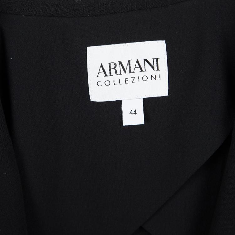 Pre Owned Armani Collezioni Black Wool Blazer M