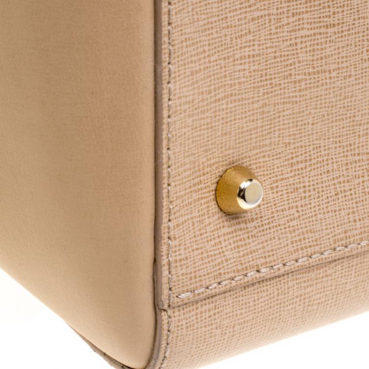 Pre Owned Aspinal of London Beige Leather Berkeley Satchel