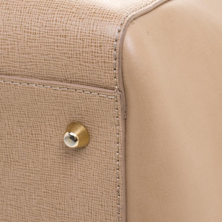 Pre Owned Aspinal of London Beige Leather Berkeley Satchel
