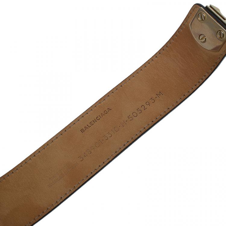 Pre Owned Balenciaga Python Padlock Bracelet