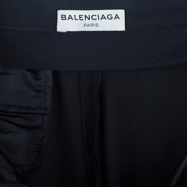 مملوكة مسبقًا Balenciaga Black Classic Boyish Flare Trousers S