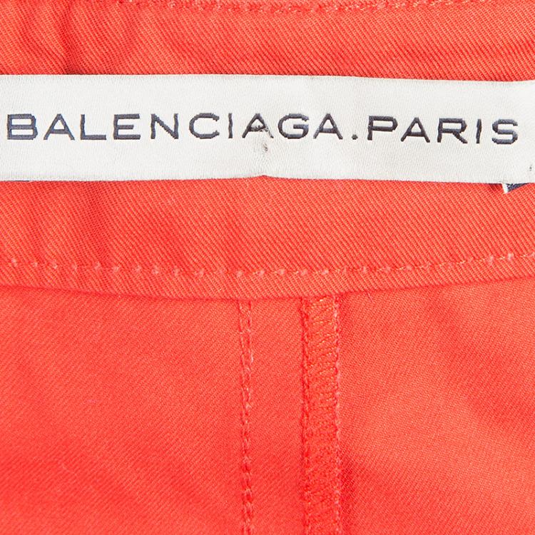 Pre Owned Balenciaga Red Tailored Pants M